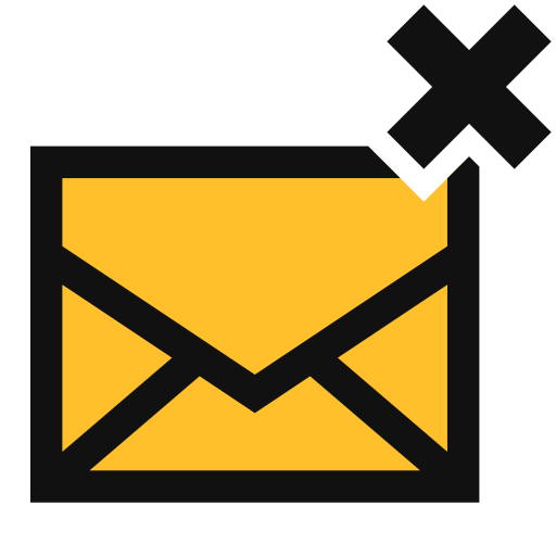 Mail, email, inbox, dm, messages, unsubscribe, cross icon - Download on Iconfinder