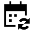 calendar, date, event, arrow, agenda, appointment, sync, repeat, routine 