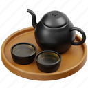 tea, set, teapot, kettle, hot, cup, drink, beverage 