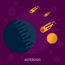 asteroids, comet, orbit, space, stone, universe