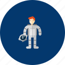 astronaut, circle, concept, design, galaxy, object, space