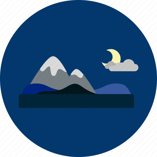 Concept, design, holiday, moon, mountain, nature icon - Download on Iconfinder