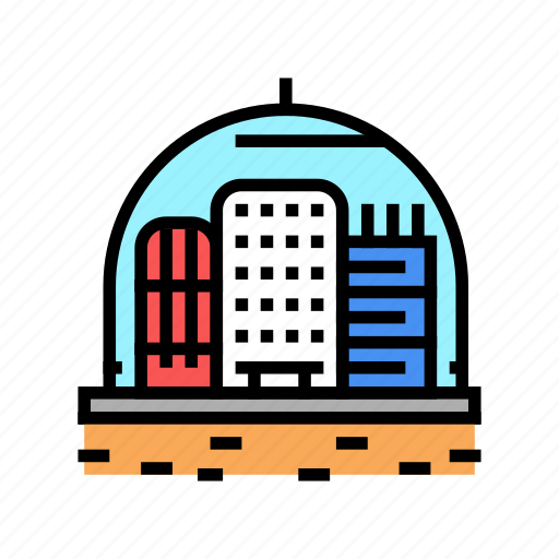 Cosmic, city, under, dome, new, home icon - Download on Iconfinder