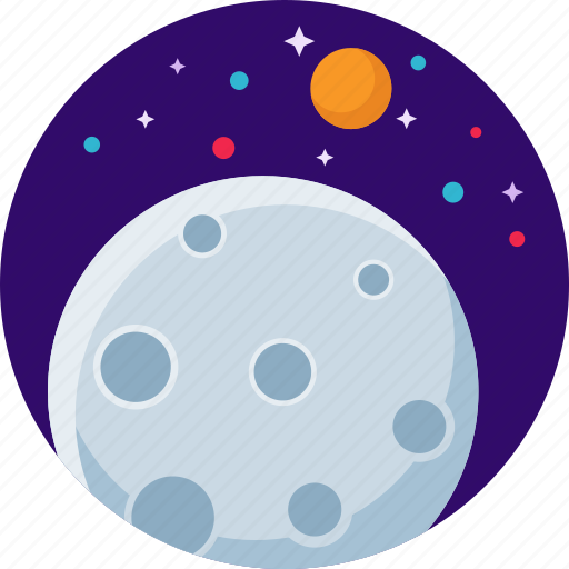 Moon, night, planet, space, star icon - Download on Iconfinder
