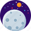 moon, night, planet, space, star 