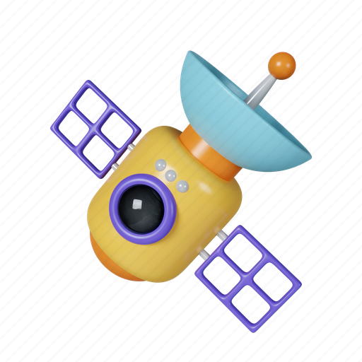 Satellite, telecommunication, earth, technology, signal, communication, space 3D illustration - Download on Iconfinder