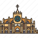 cathedral, sevilla, church, landmark, architecture