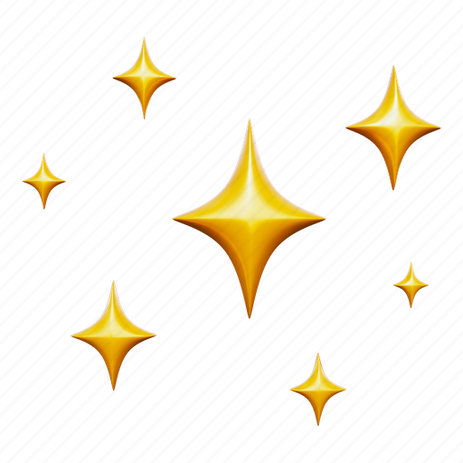 Sparkling stars, celebration, shining-stars, asteroid, 3d star, star, sparkle 3D illustration - Download on Iconfinder