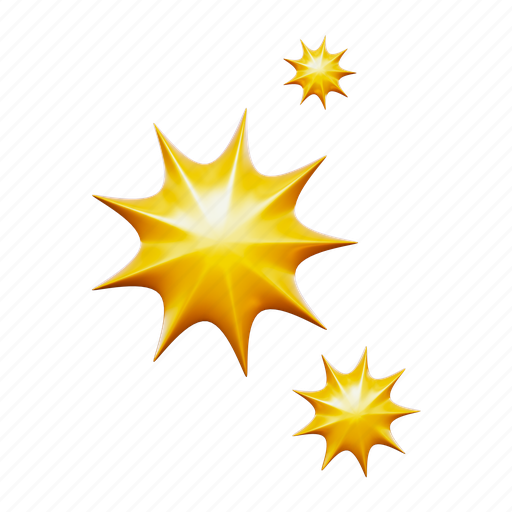 Sparkling stars, celebration, shining-stars, asteroid, 3d star, star, sparkle 3D illustration - Download on Iconfinder