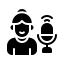 broadcaster, audio, microphone, podcast, technology, woman, equipment 