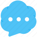 speech, bubble, cloud, comment, chat, communication, message, flat