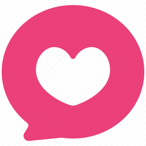 Speech, bubble, heart, like, chat, communication, message icon - Download on Iconfinder