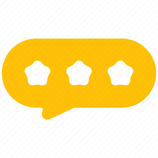 Speech, bubble, star, three, chat, communication, message icon - Download on Iconfinder