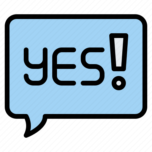 Speech, bubble, yes, dialogue, message icon - Download on Iconfinder