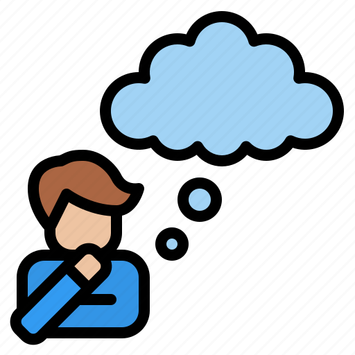 Thinking, speech, bubble, message, dialogue, man icon - Download on Iconfinder