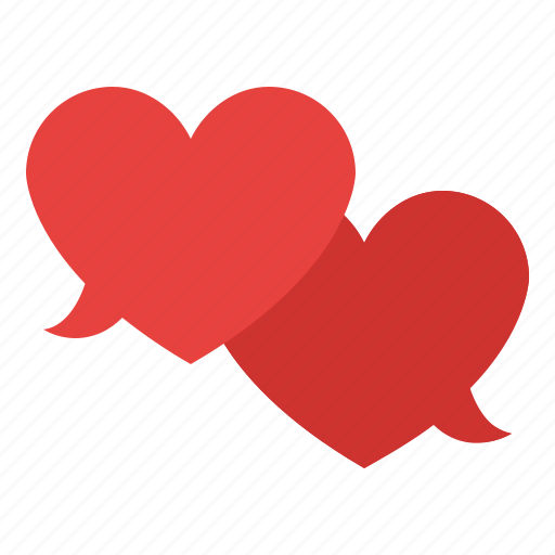 Speech, bubbles, heart, love, chat icon - Download on Iconfinder