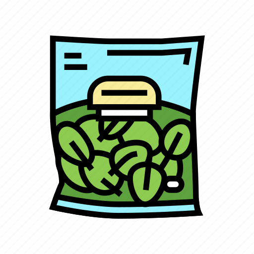 Spinach, package, bag, healthy, eatery, ingredient icon - Download on Iconfinder