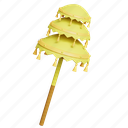 umbrella, tradition, yellow, balinese, decoration, stacking umbrella 