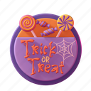 sweet, lollipop, 3d, trick, treat, candy, halloween, cute, pumpkin 