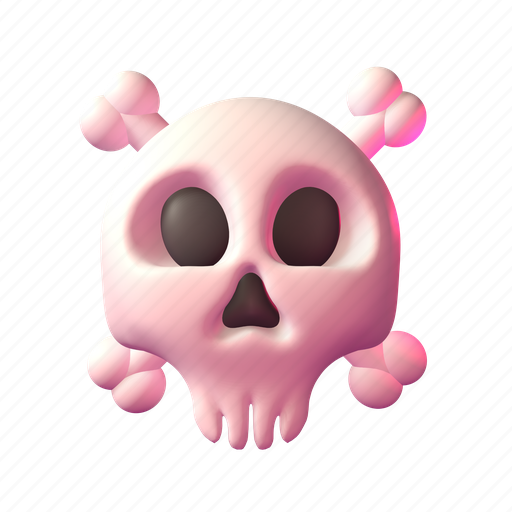 3d, cute, skull, icon, scary, creepy, head 3D illustration - Download on Iconfinder