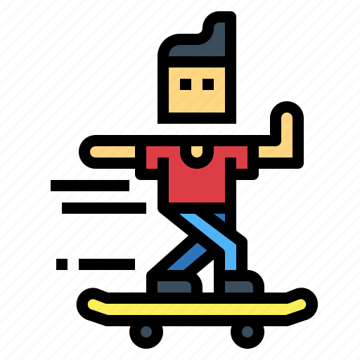 Jump, people, skateboard, sport icon - Download on Iconfinder