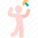 volleyball, serve, ball, player, sport
