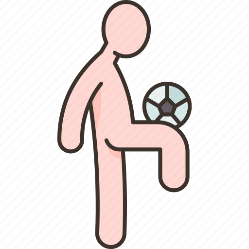Soccer, ball, juggling, knee, balance icon - Download on Iconfinder