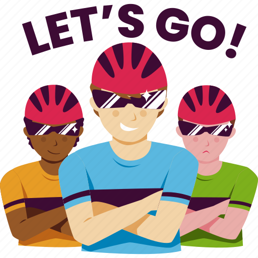 Lets, go, bike, cycling, cycle, rider, sport sticker - Download on Iconfinder