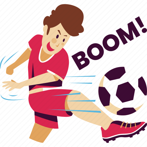 Soccerkick, goal, soccer, football, plyer, game, striker sticker - Download on Iconfinder