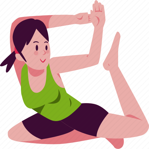 Yoga, exercise, sport, fitness, health, healthcare sticker - Download on Iconfinder
