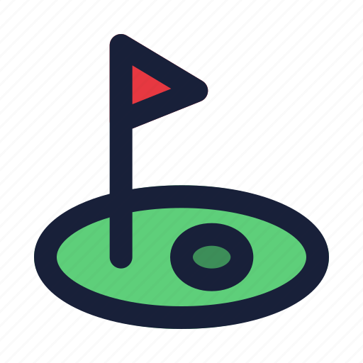 Golf, course, hole, ball, field icon - Download on Iconfinder