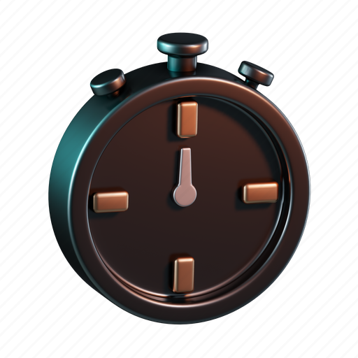 Stopwatch, clock, timer, device, time 3D illustration - Download on Iconfinder