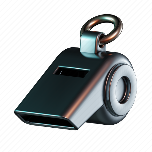 Whistle, equipment, tool, signal, flute 3D illustration - Download on Iconfinder