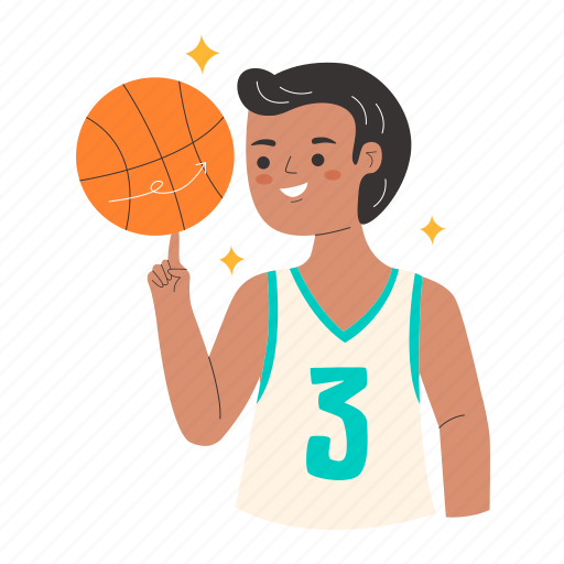 Basketball, basket, ball, player, sport center, sport, people activity illustration - Download on Iconfinder