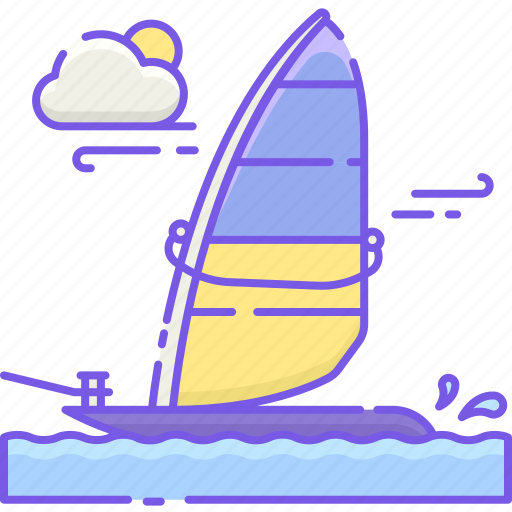 Windsurf, boat, wind, surfing icon - Download on Iconfinder