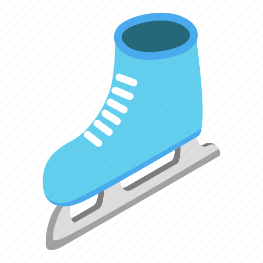 Boot, cold, fun, ice, isometric, skate, skating icon - Download on Iconfinder