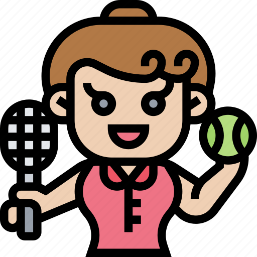 Woman, sportswoman, player, athlete, tennis icon - Download on Iconfinder