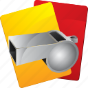 judge, whistle, play, cards, sport, yellow, red