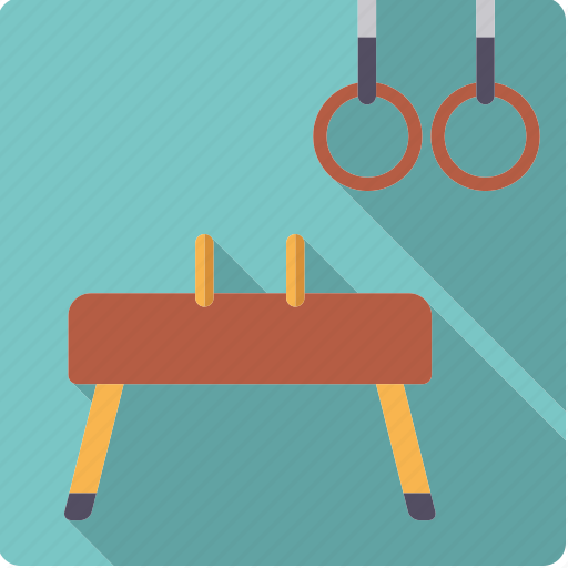 Gym, gymnastics, pommel horse, rings, sports icon - Download on Iconfinder