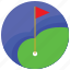 flag, golf, hole, lake, sports 