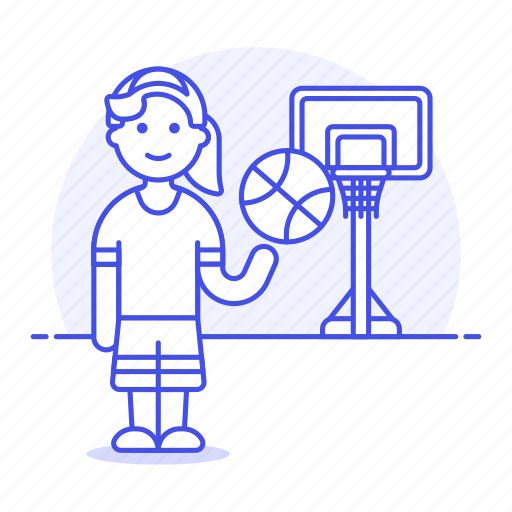 Basketball, player, ball, net, sports, game, streetball icon - Download on Iconfinder
