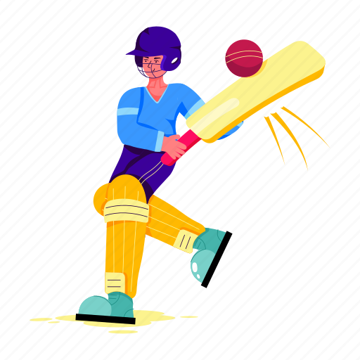 Cricketer player, batsman, cricketer, sportsman, cricket game illustration - Download on Iconfinder