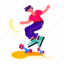 riding board, skateboarding, skate ride, boy skating, boy boarding 