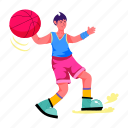 court athlete, basketball player, hoop player, basketball game, sportsman 