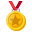 medal, gold, achievement, first 