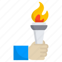 event, flaming, torch, winner, ceremony