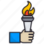 event, flaming, torch, winner, ceremony 