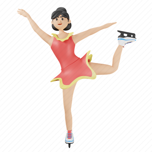 Figure, skating, dance, sports 3D illustration - Download on Iconfinder
