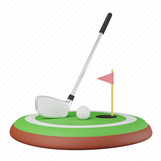Golf, ball, sports, game 3D illustration - Download on Iconfinder