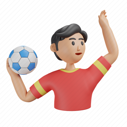 Handball, sports, game, play 3D illustration - Download on Iconfinder